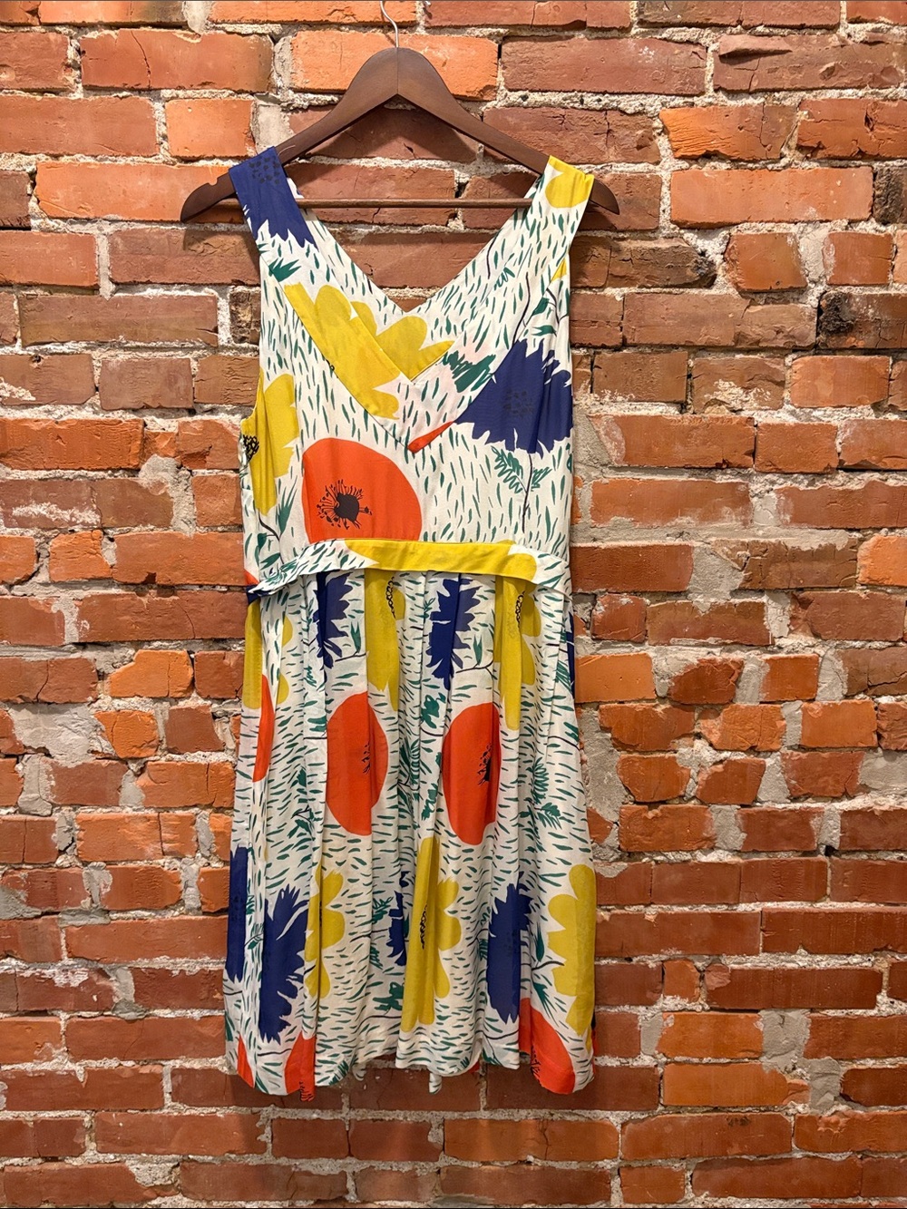 Girls of Savoy Anthropologie Silk Fit and Flair Sun Dress. Sz10